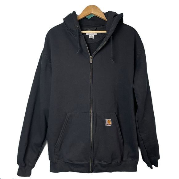 Carhartt Other - Carhartt Black Hoodie Zip Up Jacket Pockets XL